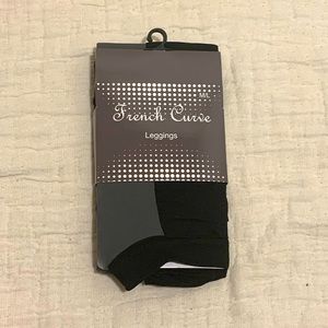 French curve two toned leggings (black and gray) NWT!